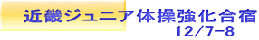 近畿ジュニア体操強化合宿 　　　　　　　　　　　12/7-8